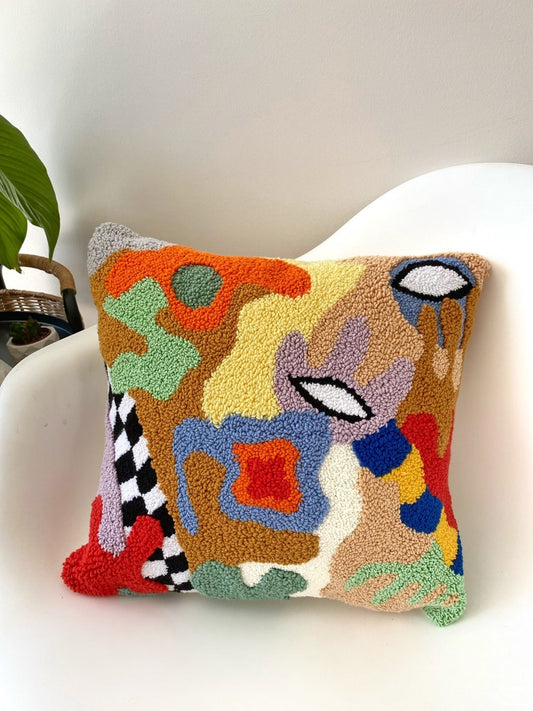 Punch Needle Pillow Case - Tufted Pillow Cover