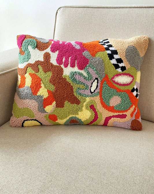 Punch Needle Pillow Case - Tufted Pillow Cover