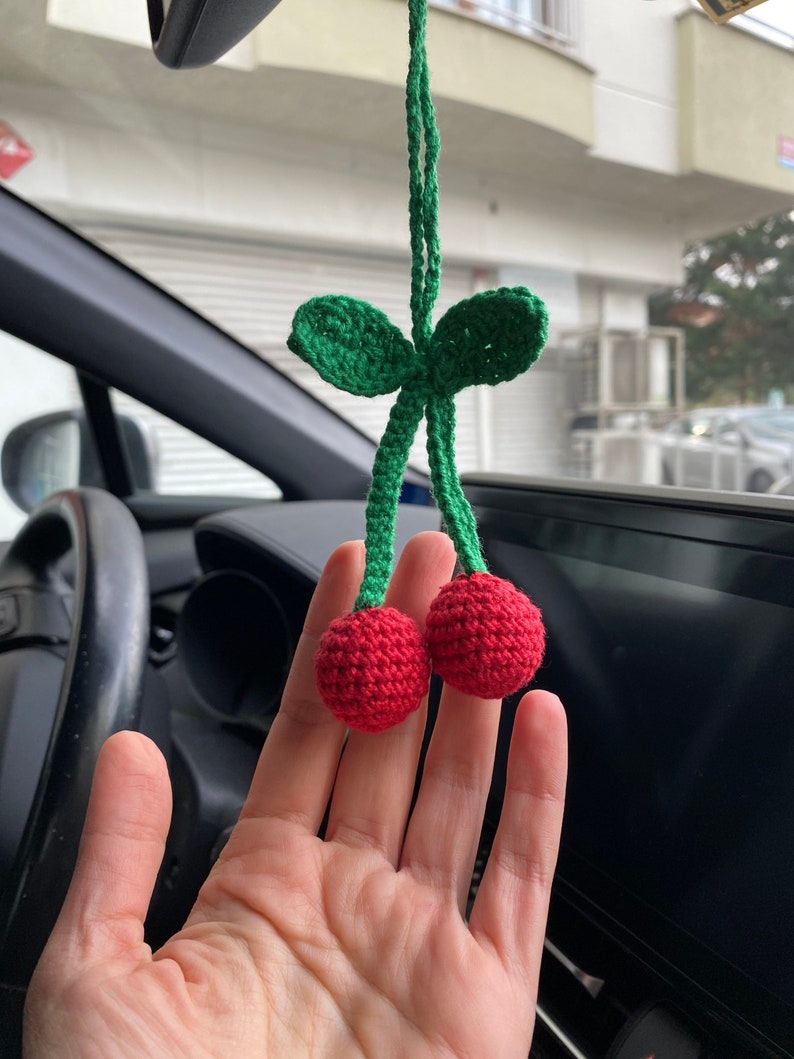 Strawberry. Car accessories for rear-view mirrors. Gift for