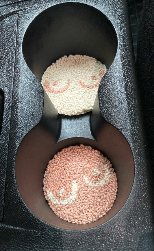 Punch Needle Car Coasters