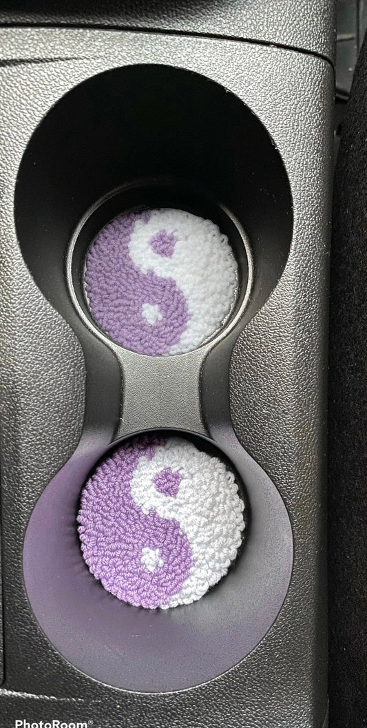 Punch Needle Car Coasters