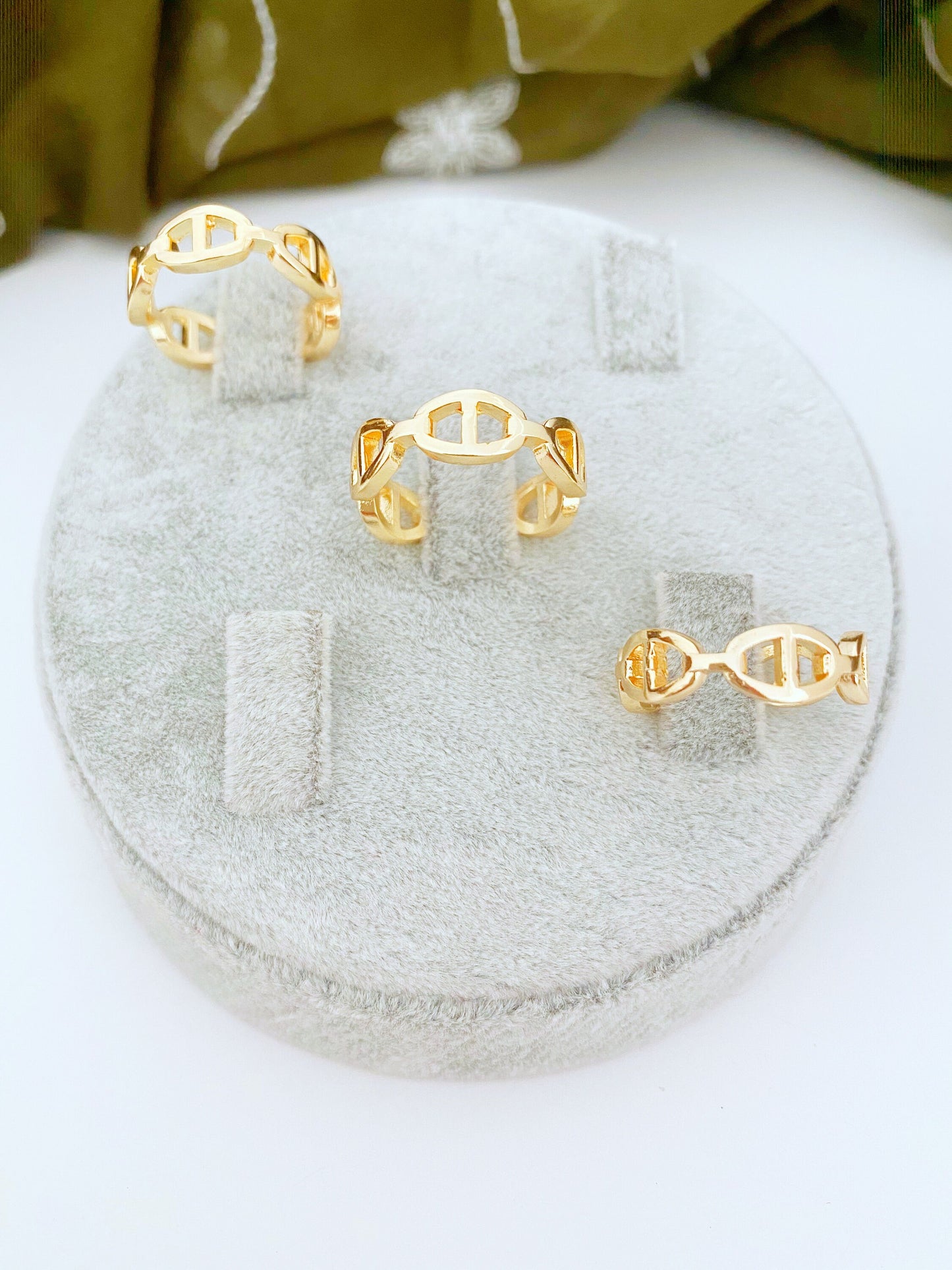 Cuban Chain Link • Helical Spiral Gourmet Stacking • Eternity Ring