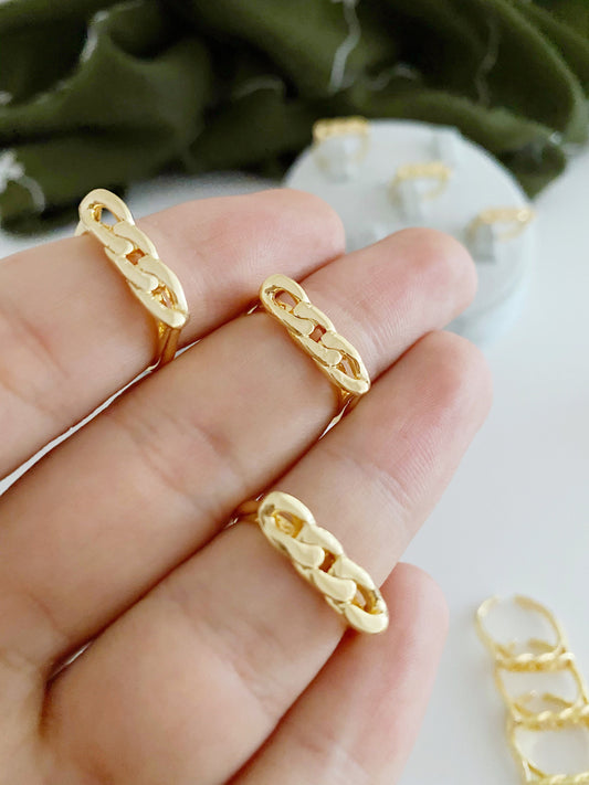 Adjustable Cuban Chain Link • Gourmet Stacking • Eternity Ring