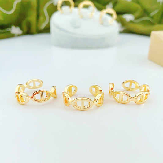 Cuban Chain Link • Helical Spiral Gourmet Stacking • Eternity Ring