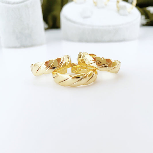 Striped Coco Ring • Quilted Crush Cross Ring • Croissant Striped Ring