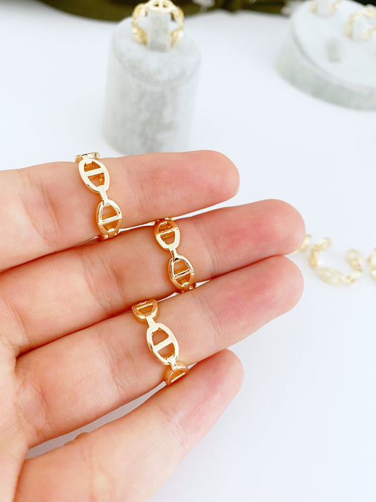 Cuban Chain Link • Helical Spiral Gourmet Stacking • Eternity Ring