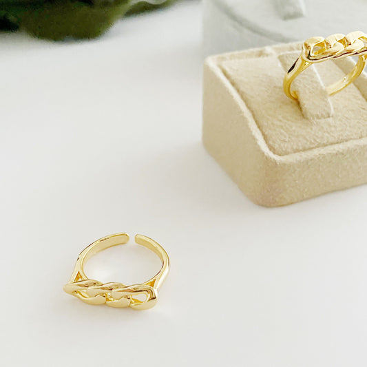 Adjustable Cuban Chain Link • Gourmet Stacking • Eternity Ring