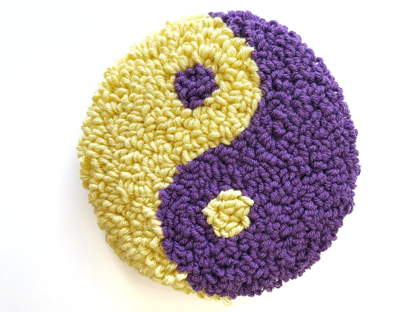 Yin Yang Punch Needle Mug Coasters- Hand Tufted Coasters