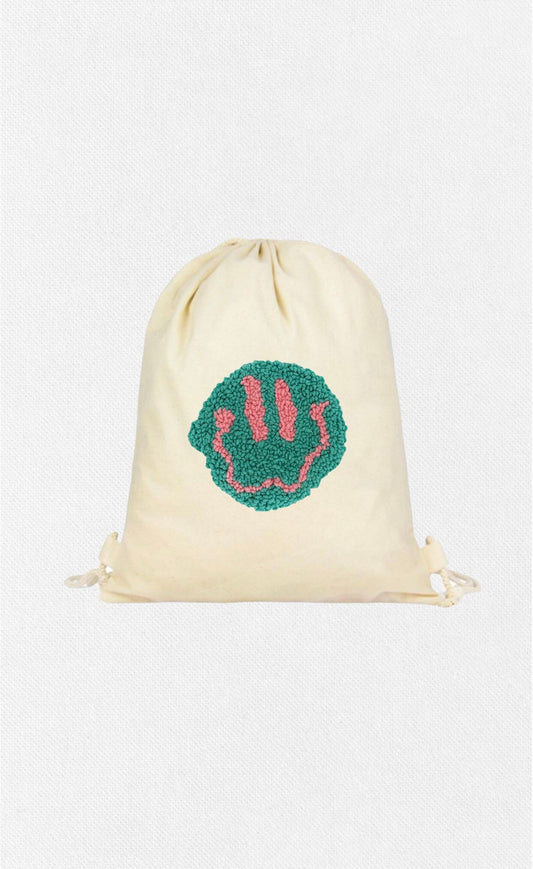 Ecofriendly Punch Needle Embroidered Cotton Canvas Bag
