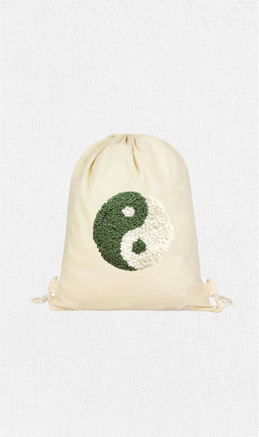 Ecofriendly Punch Needle Embroidered Cotton Canvas Bag
