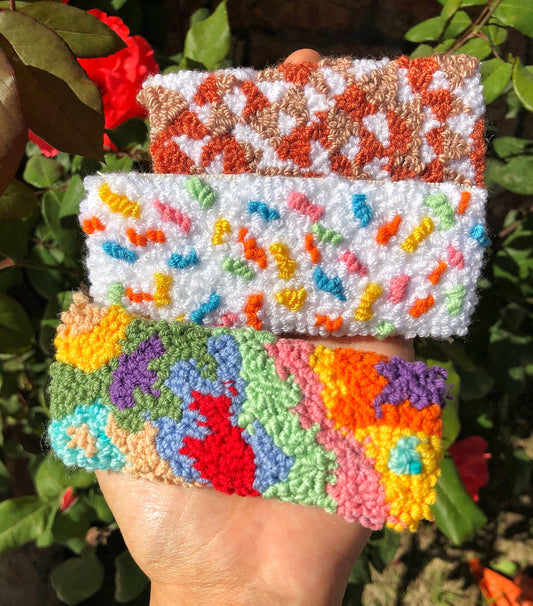 Hand Tufted Punch Needle Hair Clips