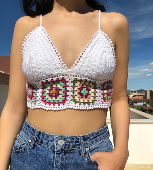 Granny Square Crochet Top