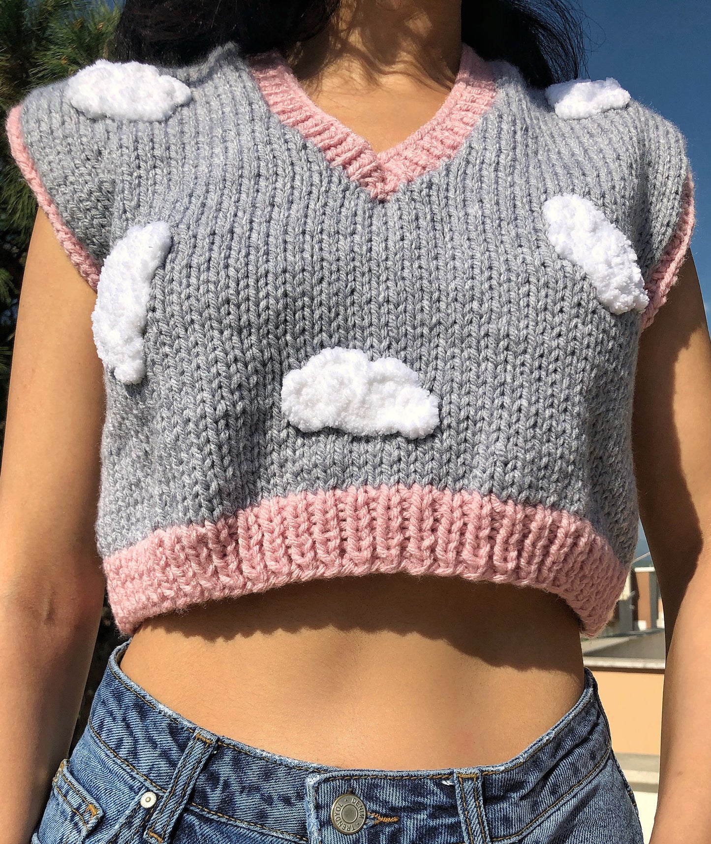 Handknit Chunky Cloud Vest