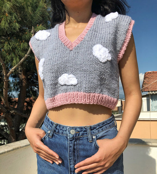 Handknit Chunky Cloud Vest