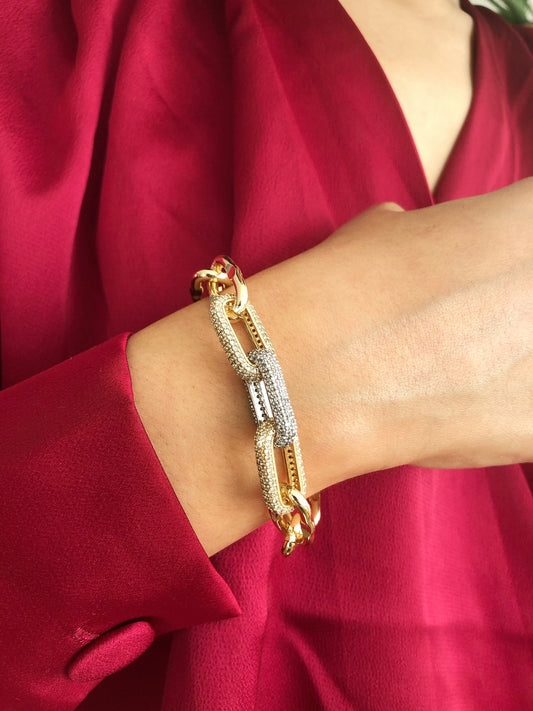 Chunky Cuban Link Chain Bracelet • Thick Chunky Chain Bracelet