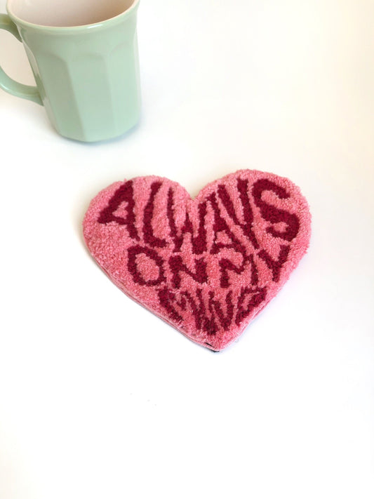 Punch Needle Mug Coasters- Hand Tufted Coasters
Thoughtful Gift Heart Mini Rug