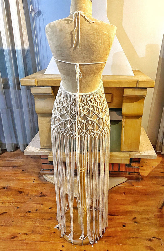 Boho Helenistic Macrame Dress