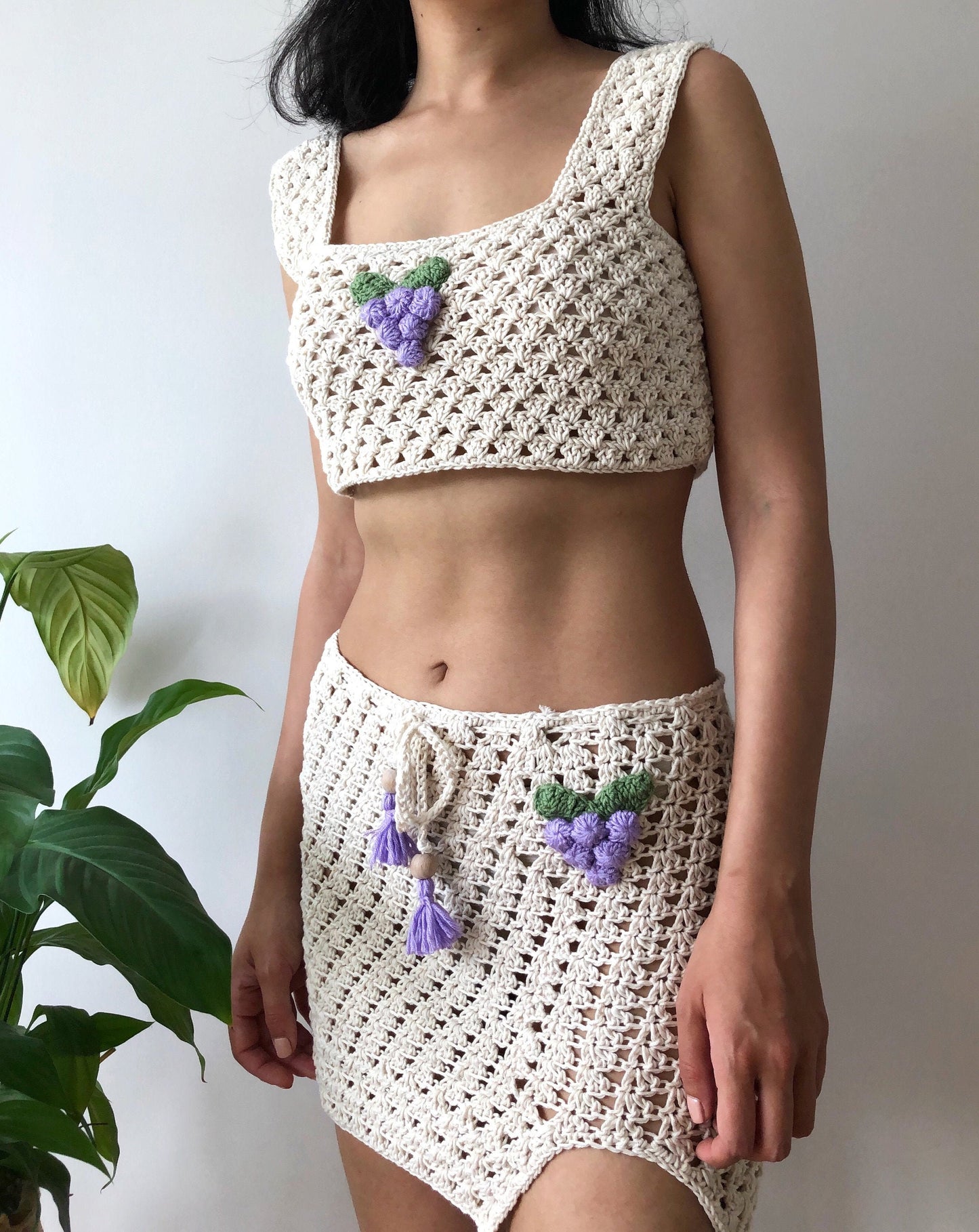 Handknit Crochet Top Skirt Set,Summer Set Knit Festival Outfit,Crochet Beach Wear,Slow Women Fashion,Custom Gift for her,Y2k soft girl style