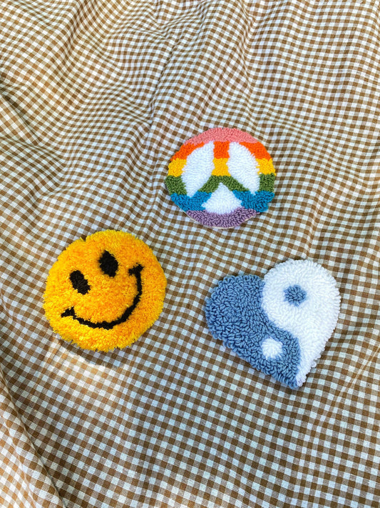 Punch Needle Mug Coasters- Hand Tufted Coasters