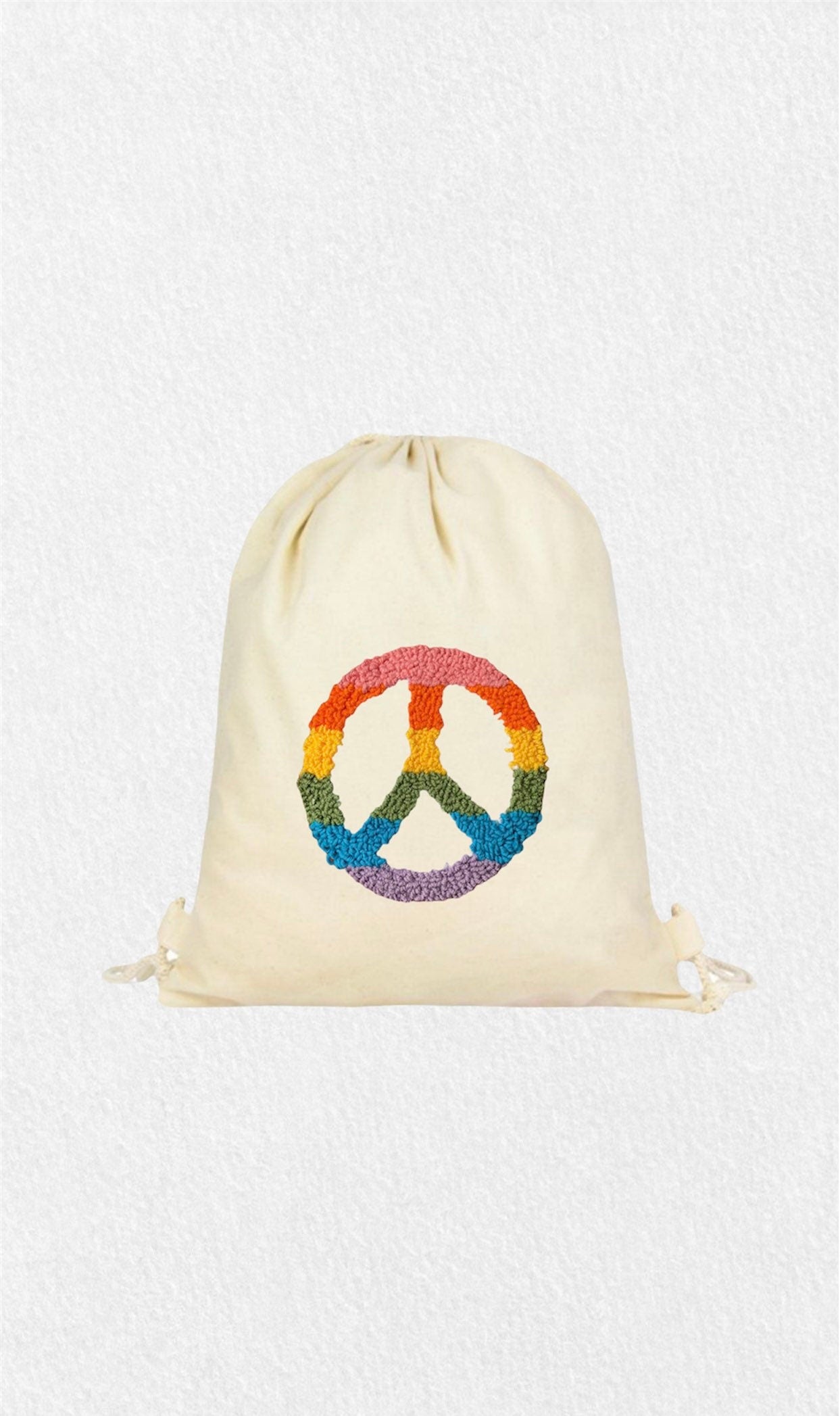 Ecofriendly Punch Needle Embroidered Cotton Canvas Bag