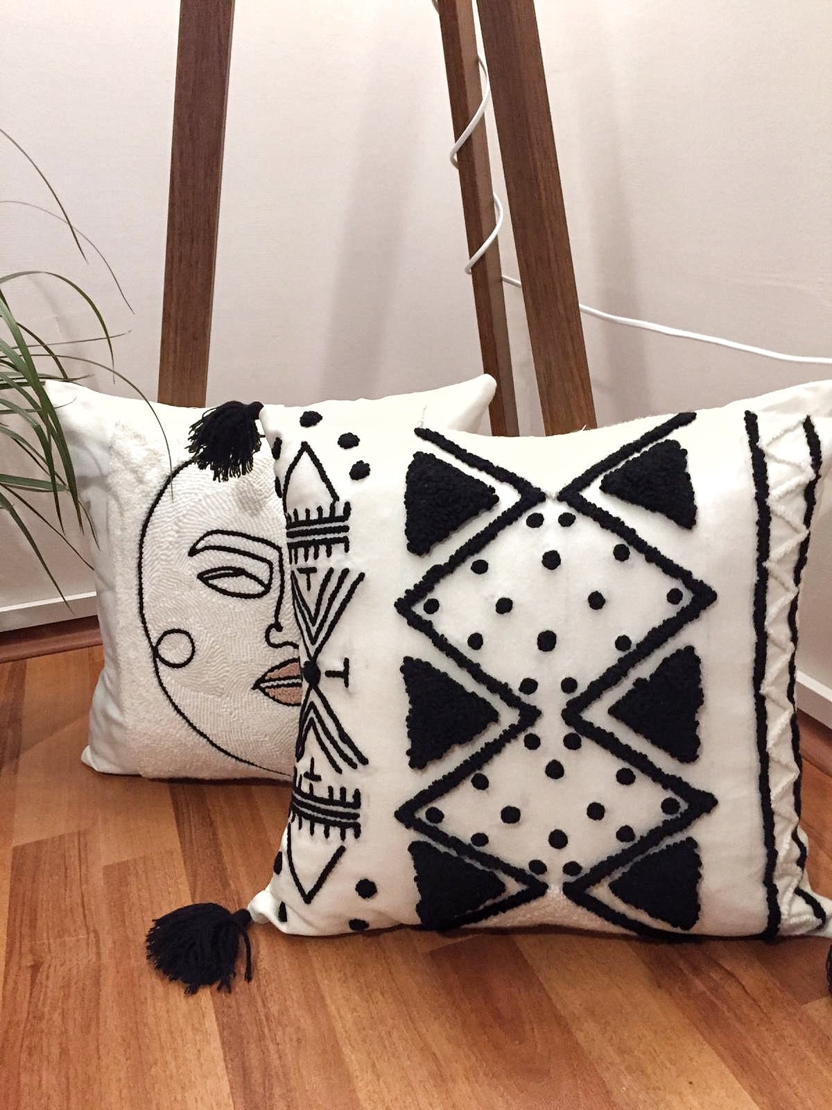 Hand Tufted Punch Punch Needle Pillow Case - Tufted Pillow Cover Pillow Cover