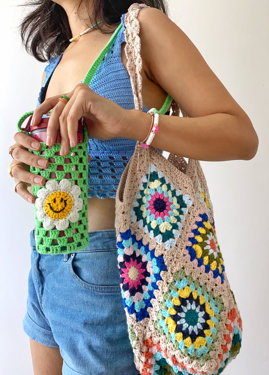 Handmade Granny Square Crochet Bag