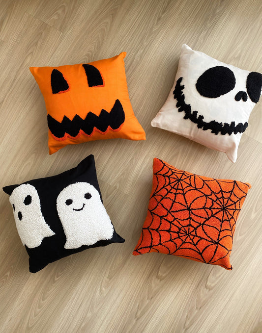Halloween Punch Needle Pillow Case - Tufted Pillow Cover
