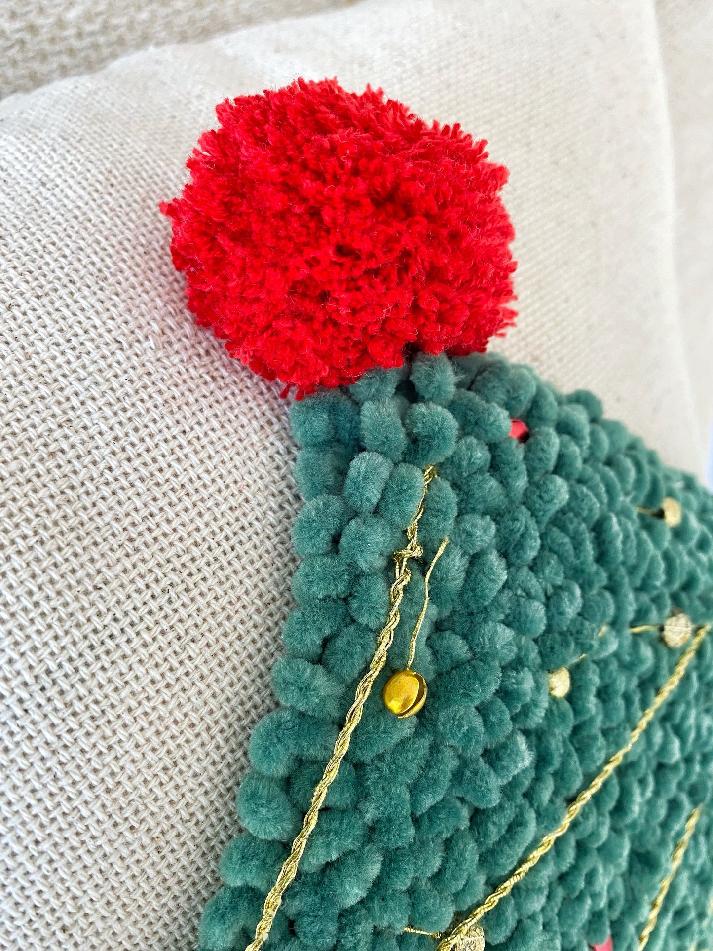 Christmas Punch Needle Pillow Case - Tufted Pillow Cover