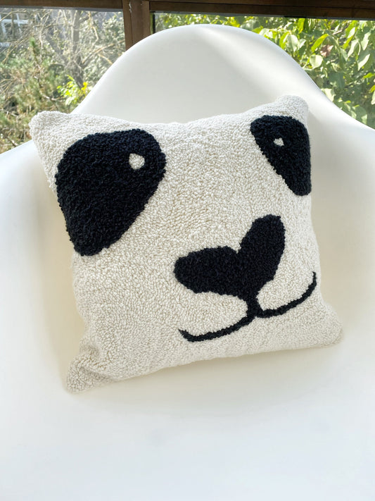 Panda Tufted Punch Needle Pillow Case - Tufted Pillow Cover