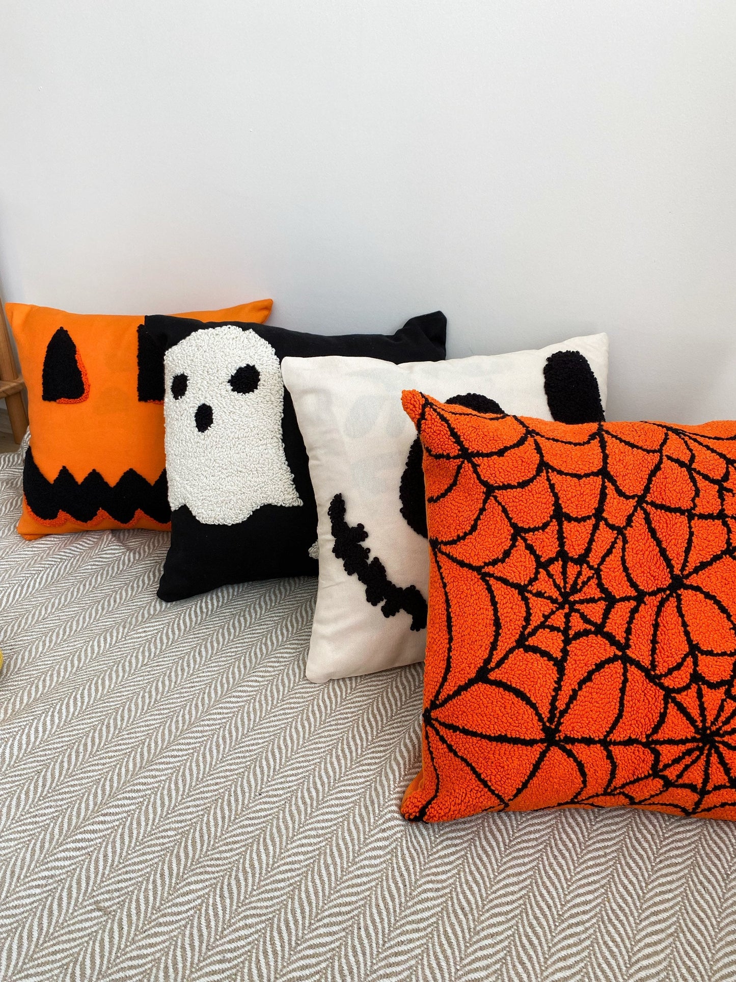 Halloween Punch Needle Pillow Case - Tufted Pillow Cover
