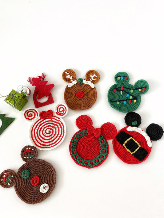 Crochet Christmas Coaster Set