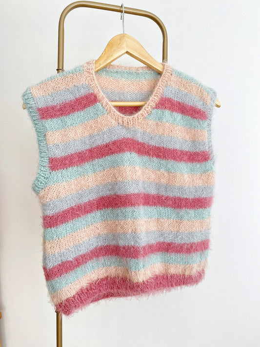Hand Knit Soft Mohair Vest