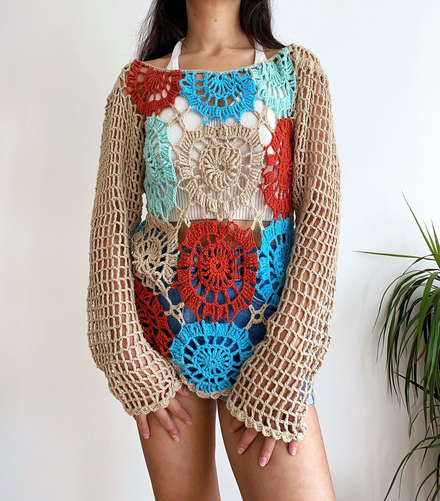 Bohemian Crochet Net Blouse