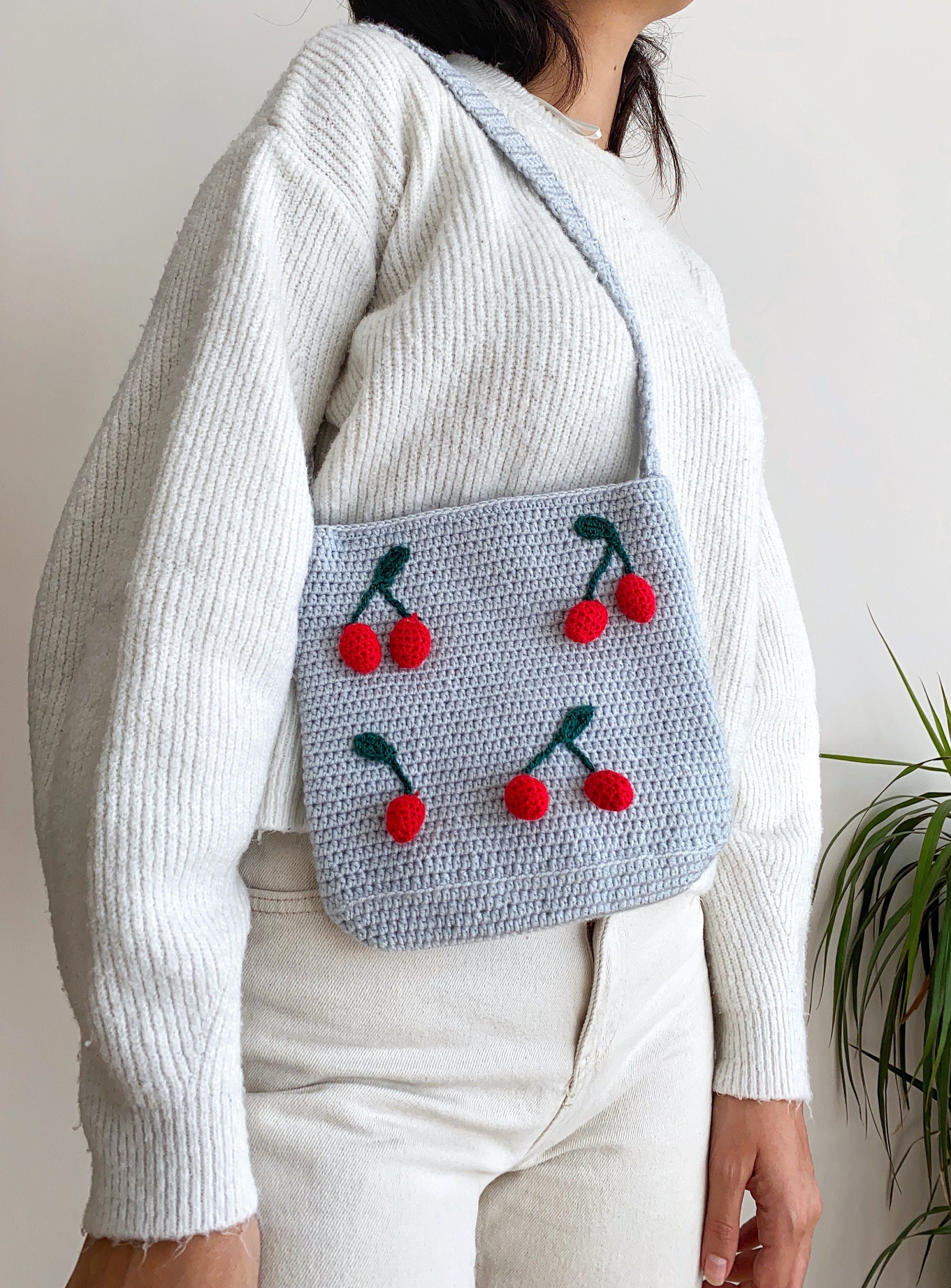 Golden Crochet Shoulder Pearl Handbag Knitted Design Purse 