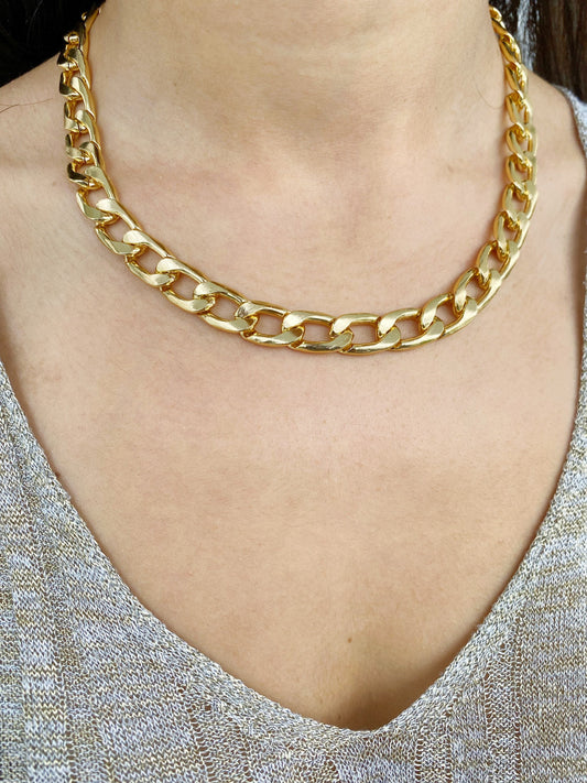 Miami Cuban Chain • 10mm Thick Necklace • Curb Twisted Choker