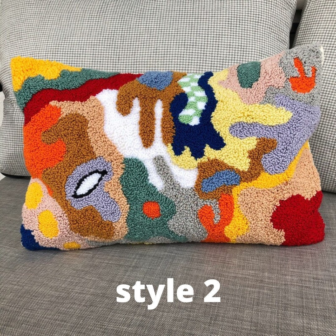 Punch Needle Pillow Case - Tufted Pillow Cover