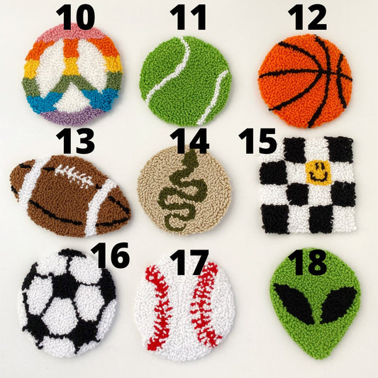 Punch Needle Mug Coasters- Hand Tufted Coasters