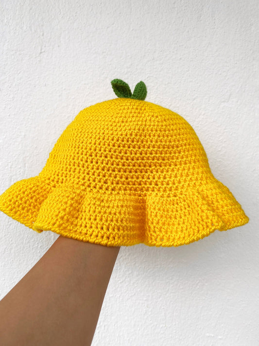 Crochet Lemon Bucket Hat