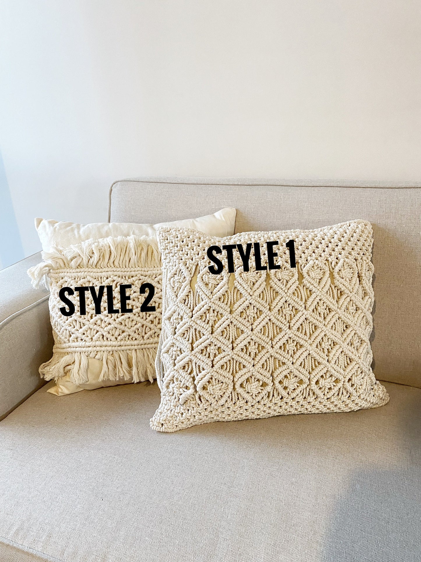 Handmade Macrame Pillow Set