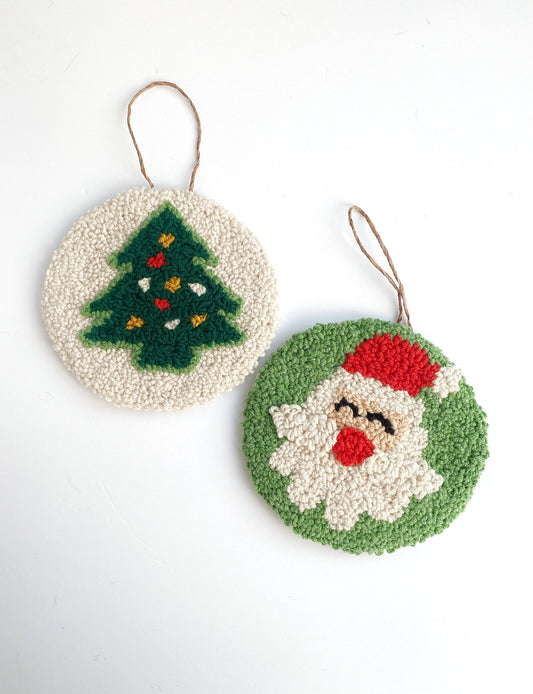 Punch Needle Christmas Tree Coaster,Merry Xmas Pendants,Christmas Tree Accents,Christmas Spirit Interior,Xmas Tree Wall Hanging Jingle Bell