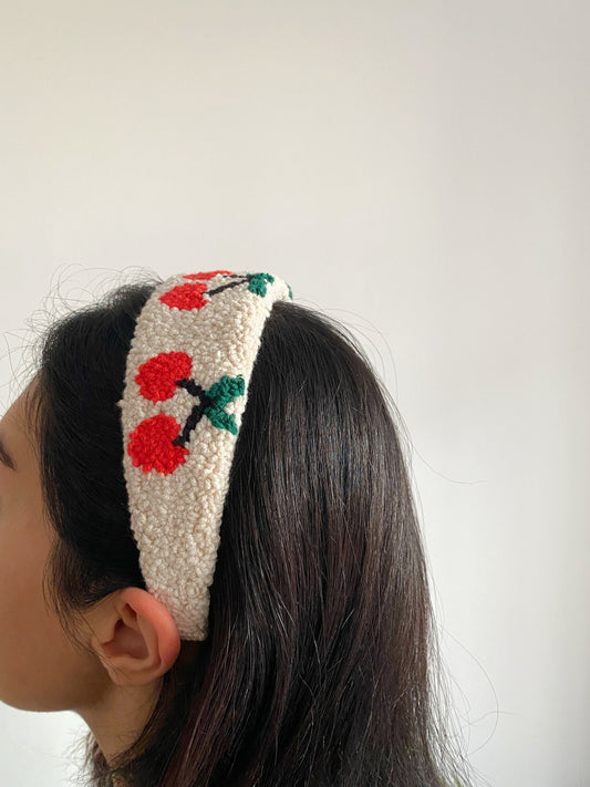 Hand Tufted Punch Needle Tiara