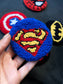 Spiderman Batman,Superman Deadpool Punch Needle Car Coasters