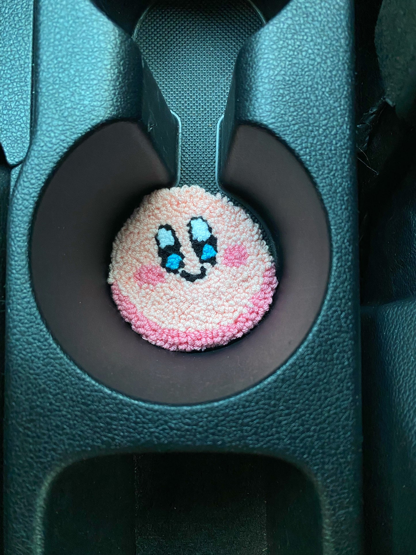 Set of 2 Kirby Car Coasters,Cute Pokemon Car Accessories,Customisable Car Decor,New Car Gift,Car Cup Holder,Cute Car Decor Gift Ideas for her