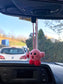 Kirby Car Car Mirror Hanging Amigurumi  - New Car Gift Crochet- Car Interior Accessory - Luck Charm