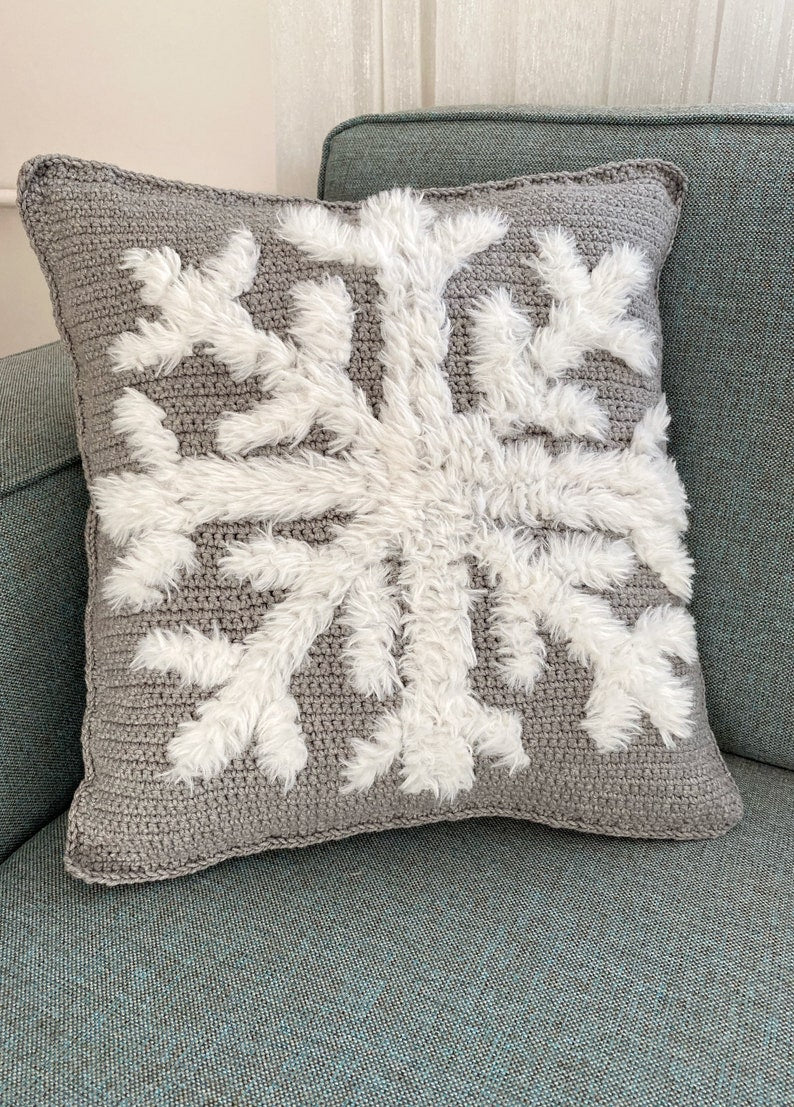 Snow Flake Crochet Pillow Covers