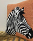 Zebra Print Punch Needle Pillow Case