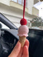 Handmade Crochet Ice Cream Car Mirror Charm