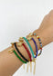Cowrie Shell Miyuki Beads Bracelet • Boho Colorful Seed Bead • Surfers Bracelet
