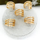 Rose Gold Adjustable Elegant Ring • Crystal Stacking Zircon Ring