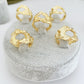 Hammered Tarnish Free Adjustable Ring • Gold Engraved Designer Ring